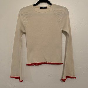 zara cream sweater